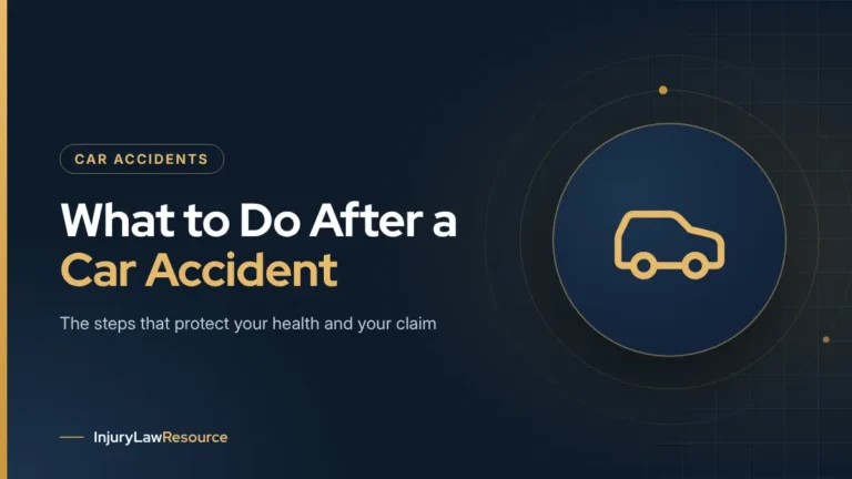 What to Do After a Car Accident: guide cover with a car icon